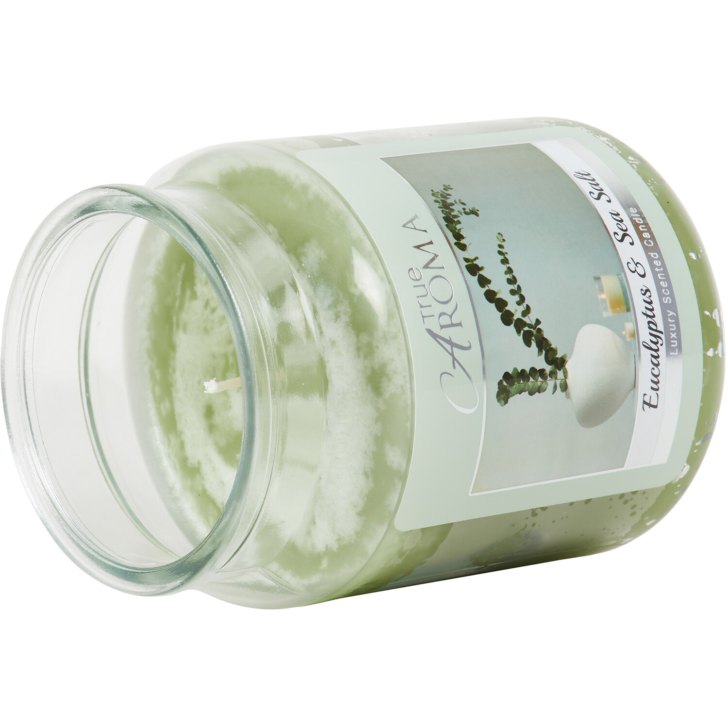 True Aroma Eucalyptus & Sea Salt Scented Mason Jar Candle Image 4