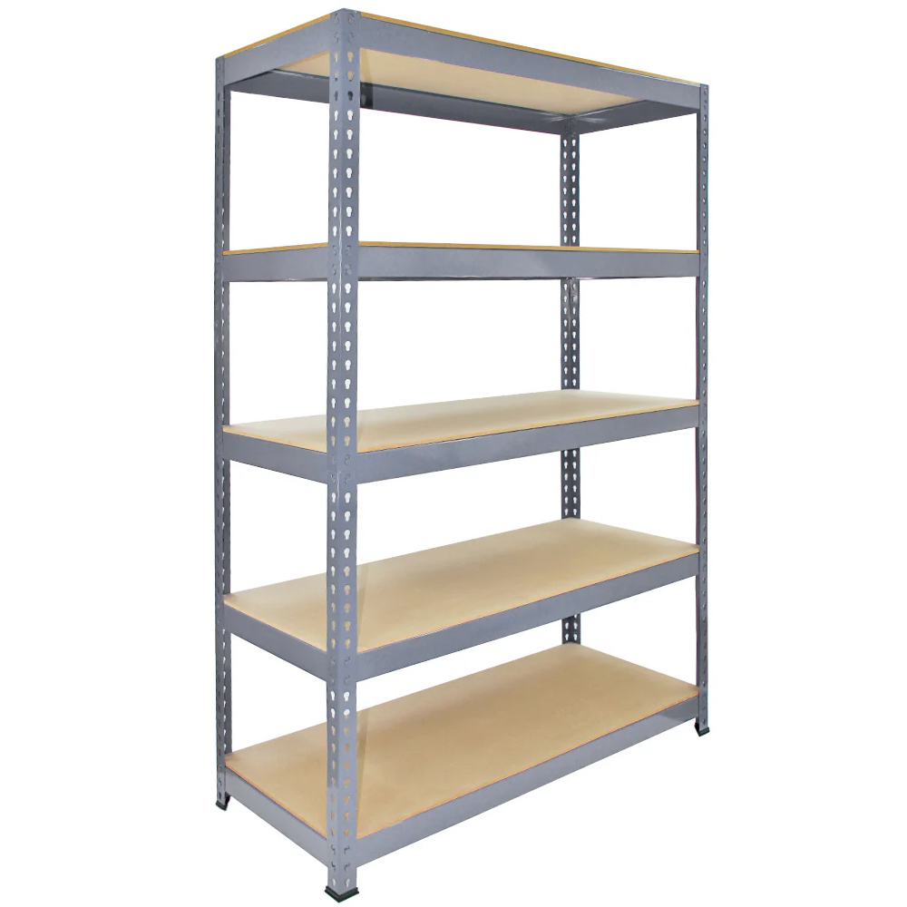 MonsterShop Q-Rax Grey Metal Racking Unit 182.5 x 120 x 50cm 3 Pack Image 2