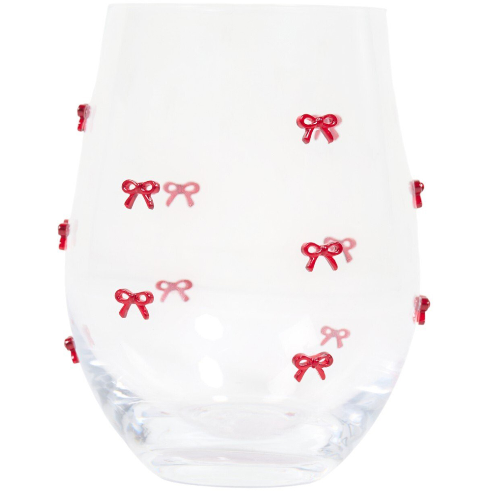 Tall Tumbler with Bows Clear Image 5