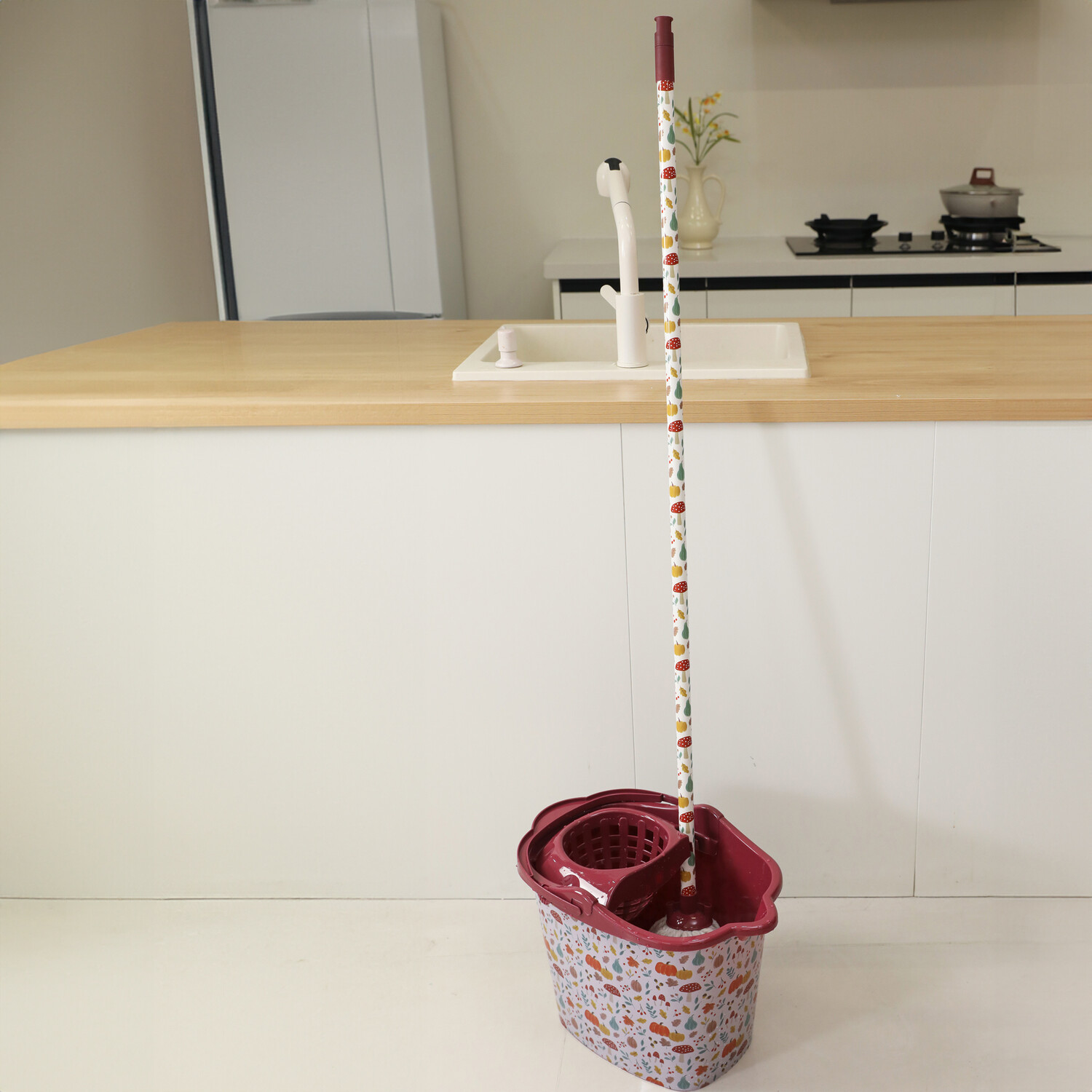 Autumn Pumpkin Cotton Mop Cream and Brown Image 5