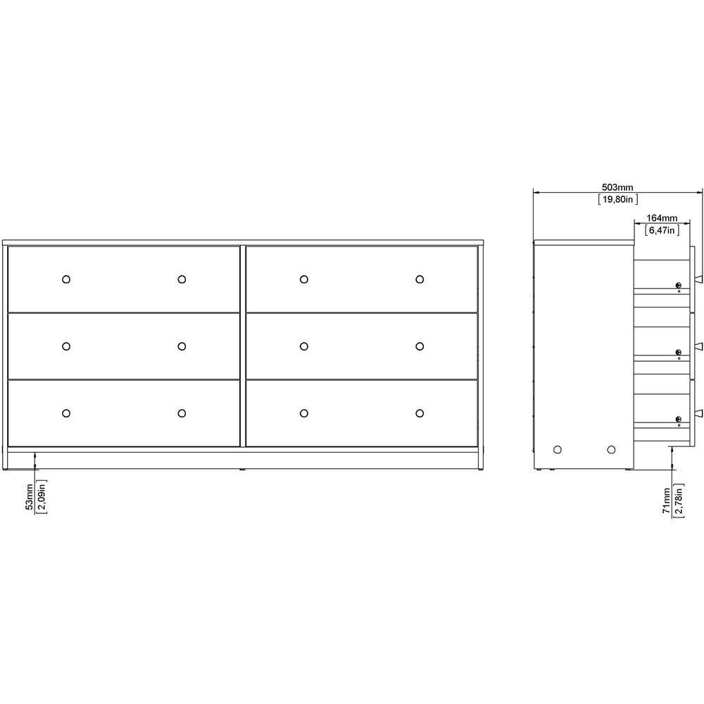 Furniture To Go May Black 6 Drawer Chest of Drawers Image 9