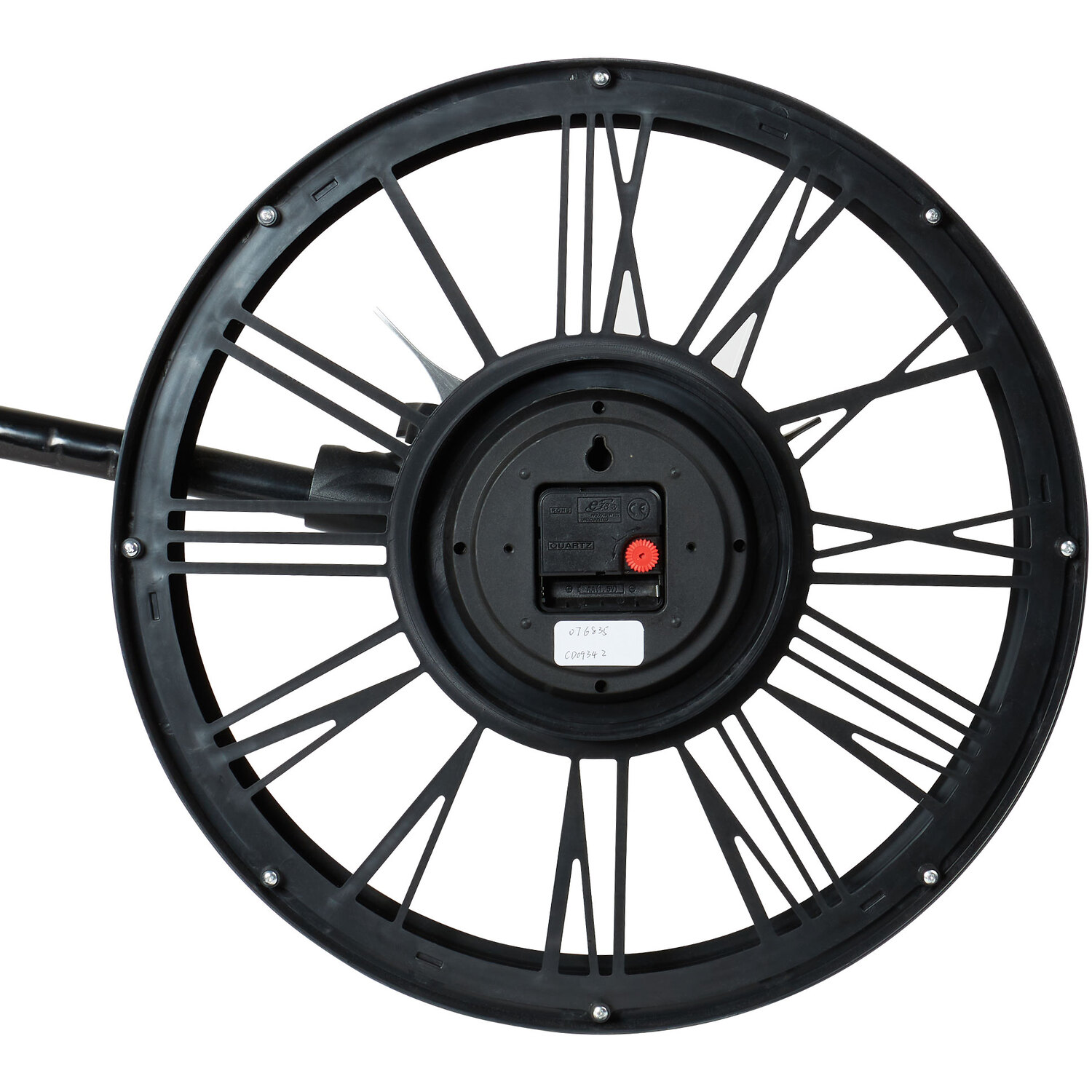 Black 3D Round Wall Clock 45cm Image 3