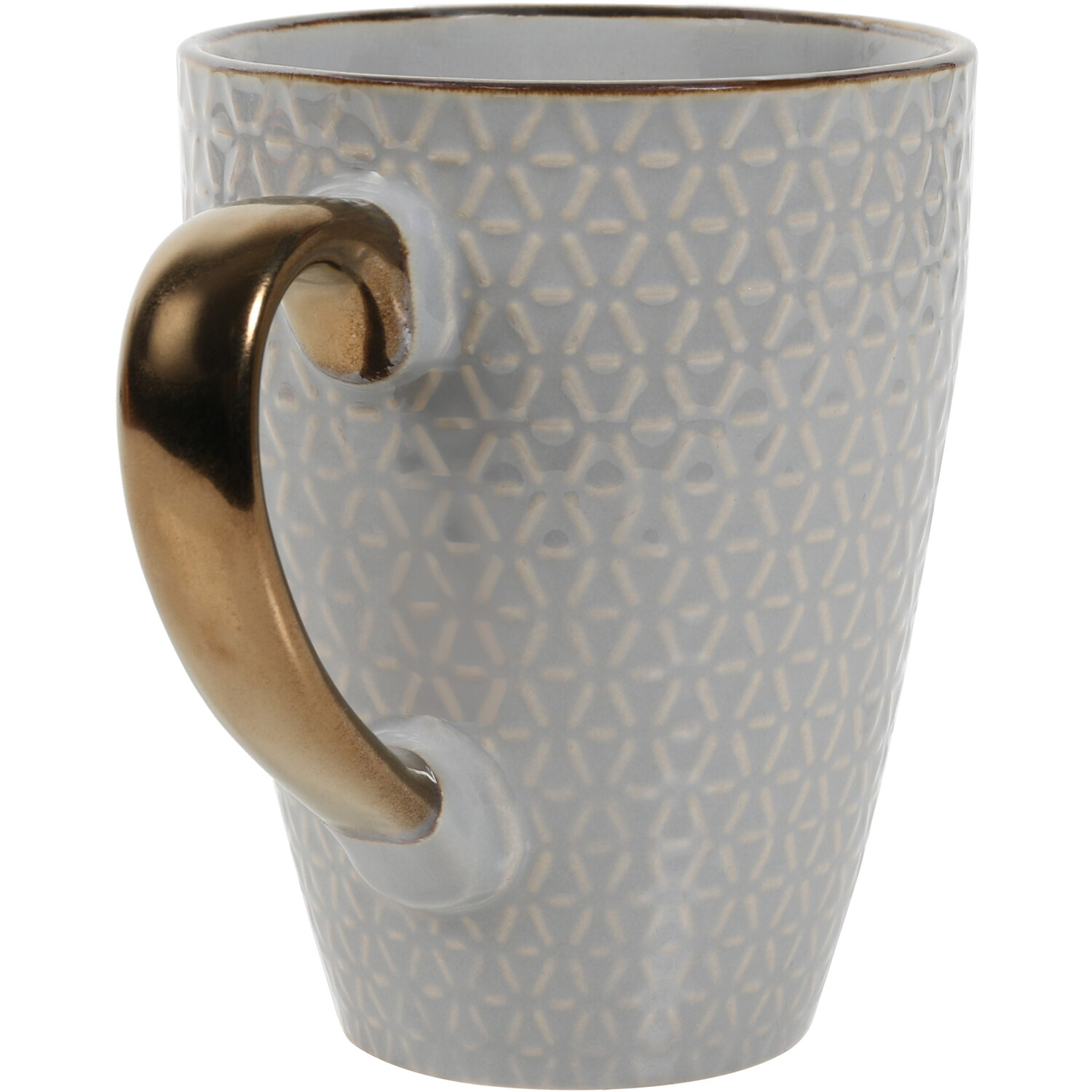 Jumbo Embossed Metallic Rim Mug Image 2