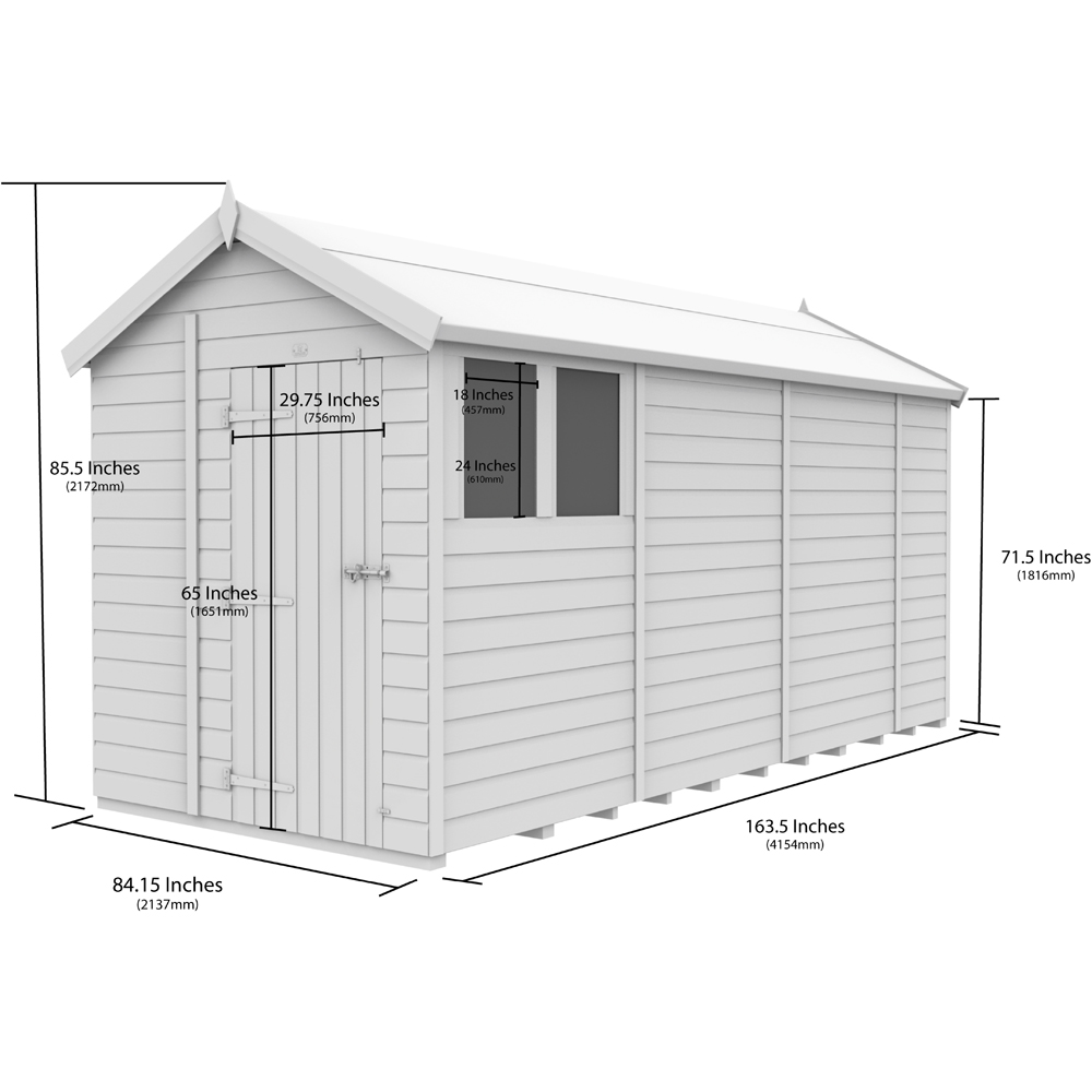 DIY Sheds 7 x 14ft Tongue and Groove Timber Apex Security Garden Shed Image 9