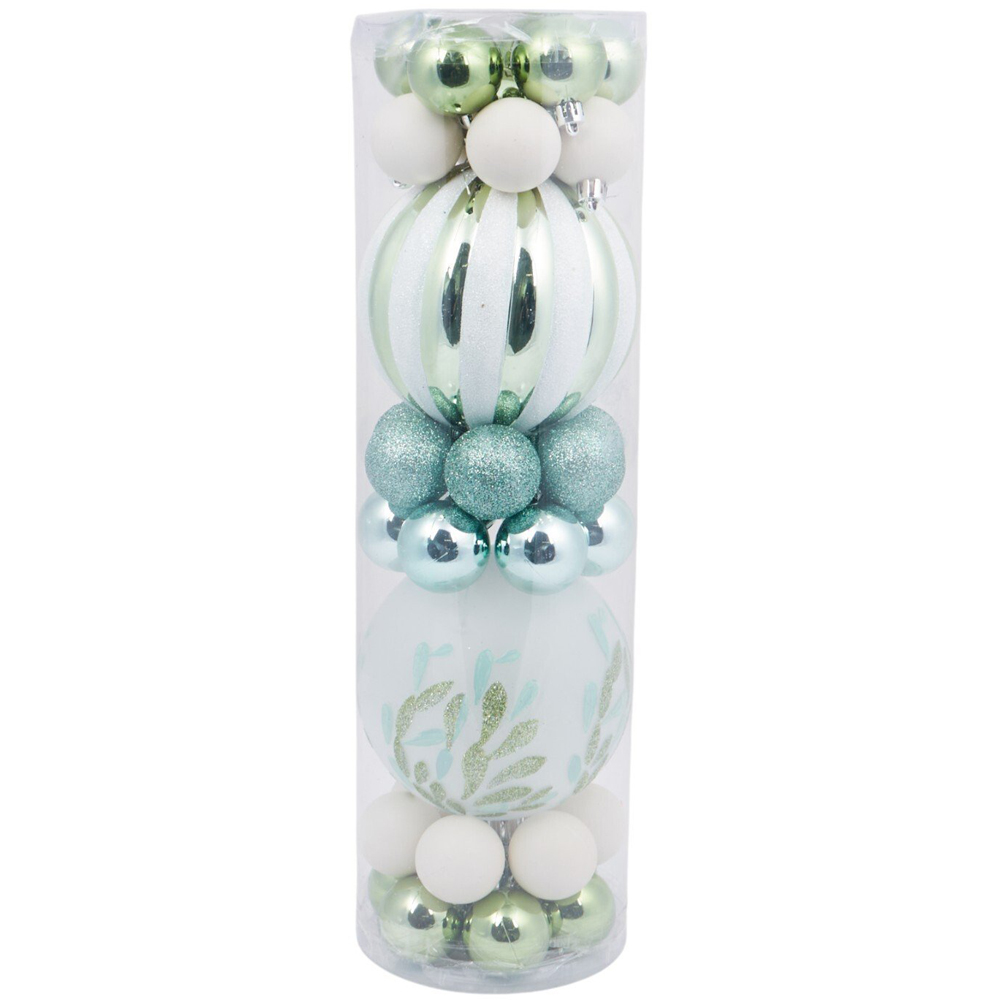 Pack of 38 Mistletoe Cottage Baubles Image 1