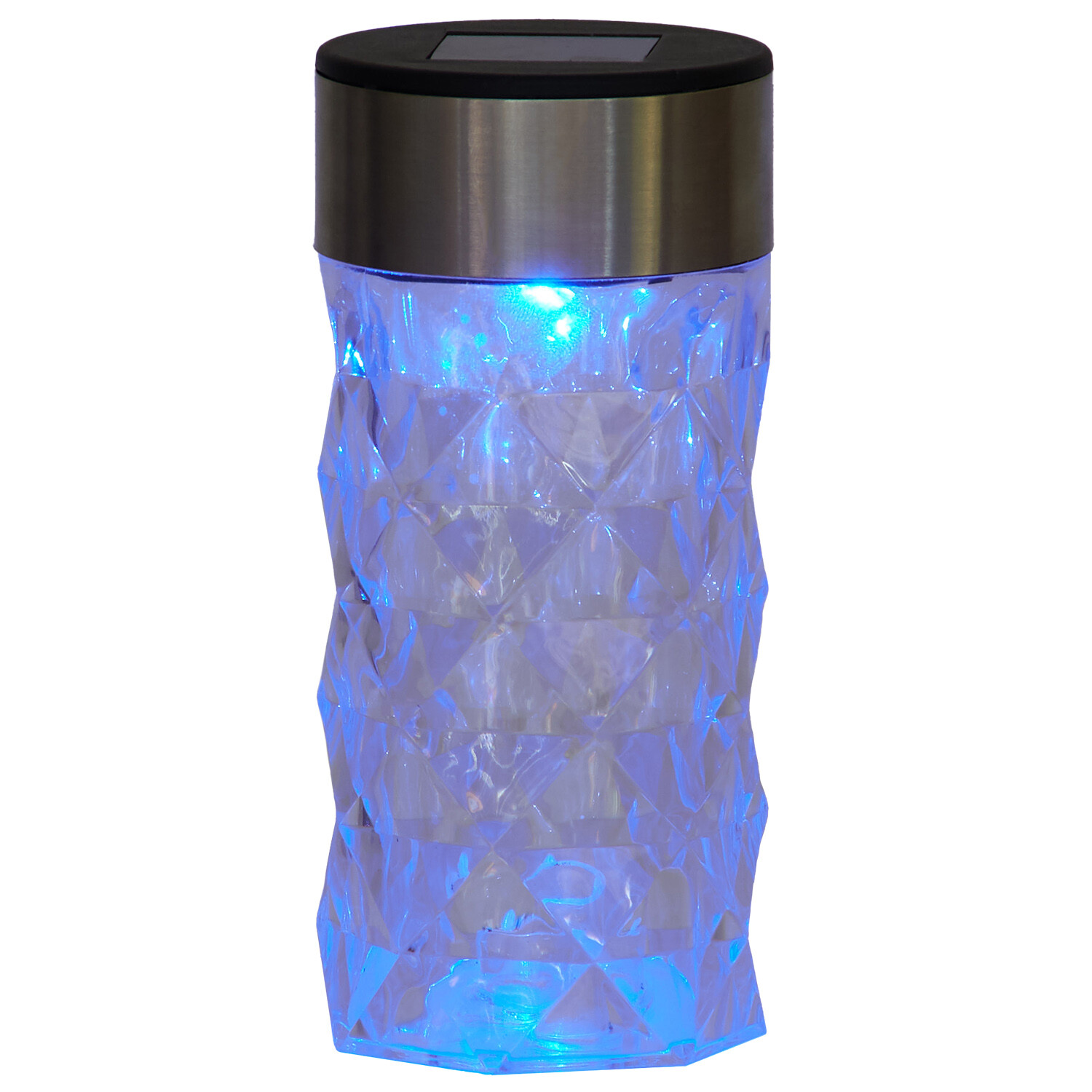 2 in 1 Solar Crystal Effect Light - Black and Clear Image 3