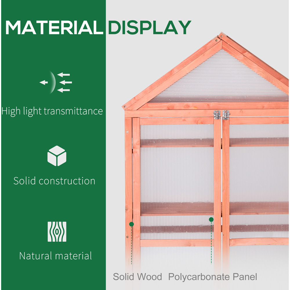 Outsunny 3 Tier Orange Wooden Cold Frame Image 5