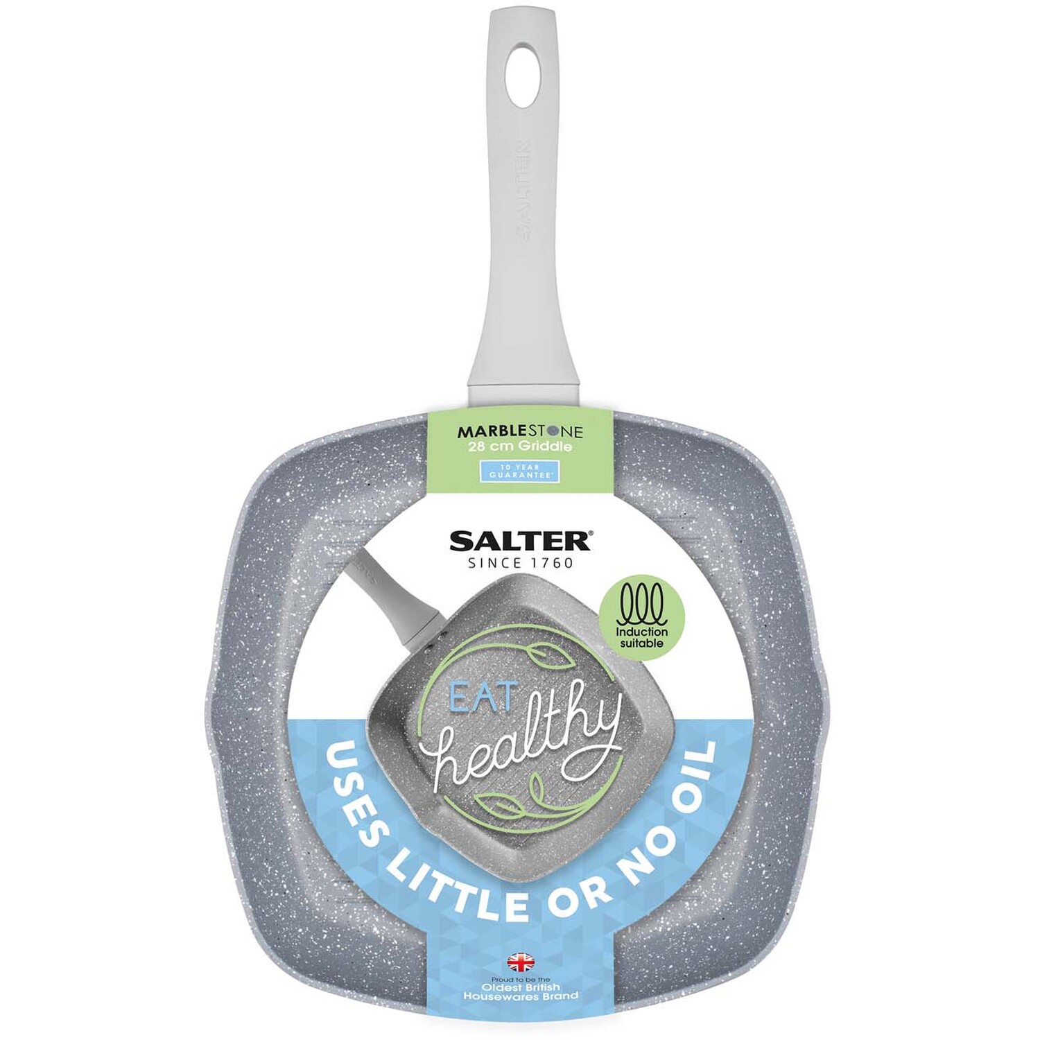 Salter Marblestone Griddle Grey Image 6