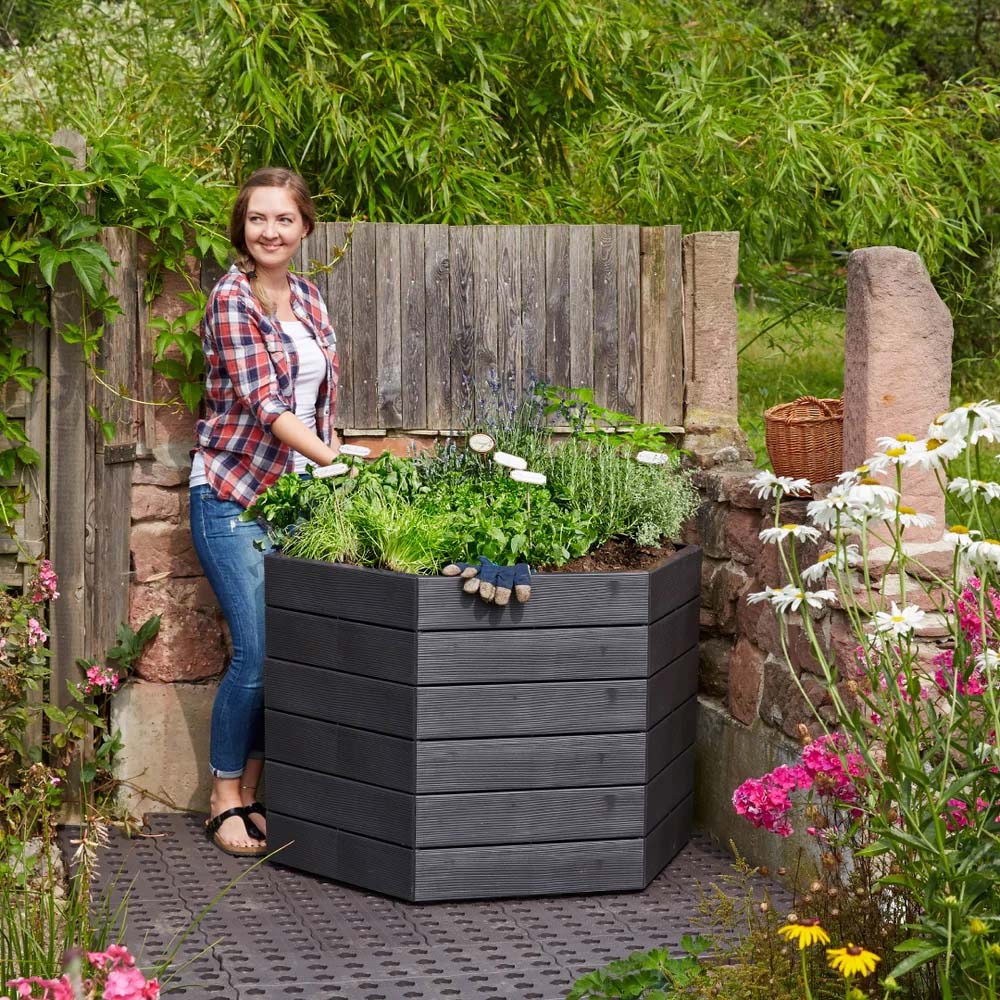 Garantia Ergo 6 Panel Raised Garden Bed with Connectors 110 x 25 x 95cm Image 2