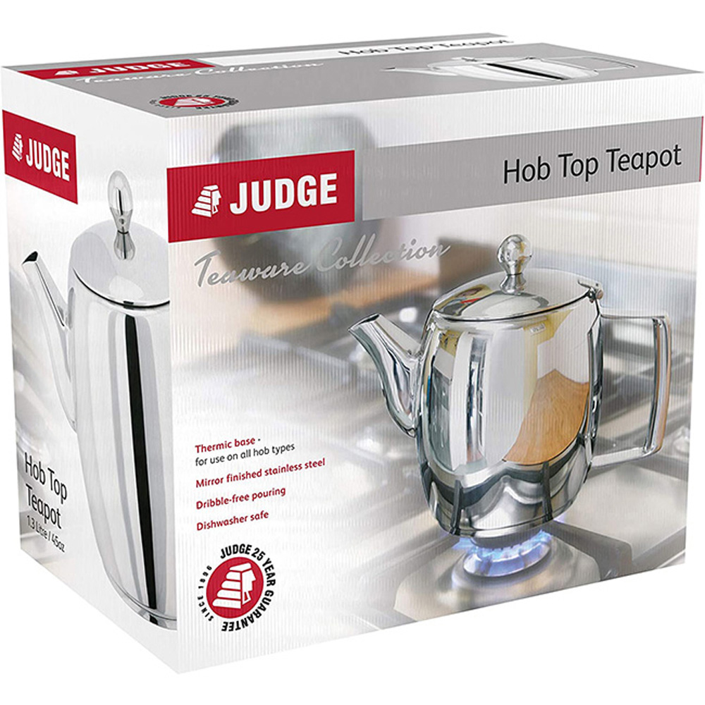 Judge Stainless Steel Hob Top 1.3L Teapot Image 2