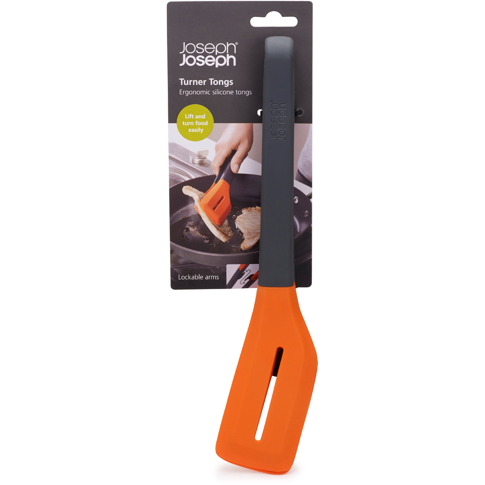 Joseph Joseph Grey and Orange Turner Tongs Image 2