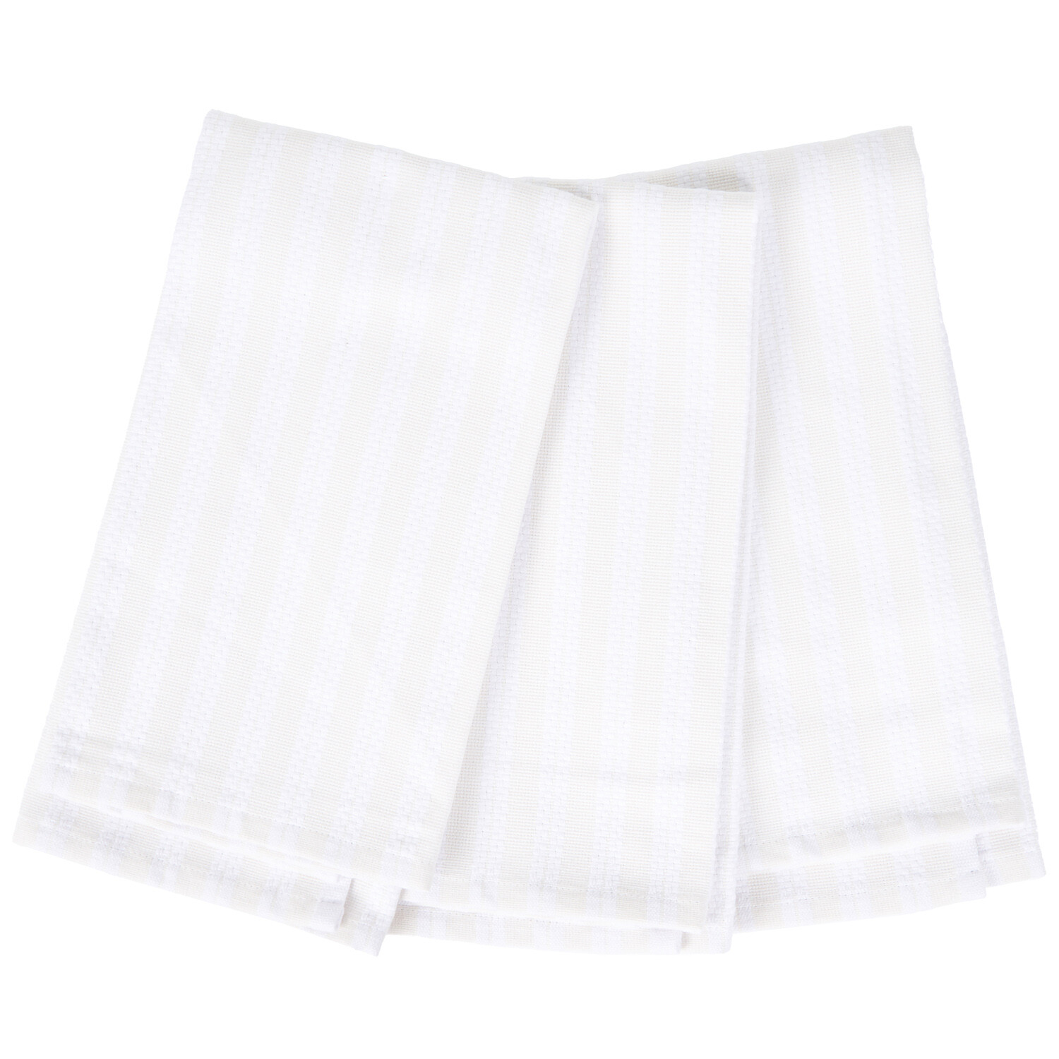 Pack of 3 Basket Weave Tea Towels - Cream Image 3