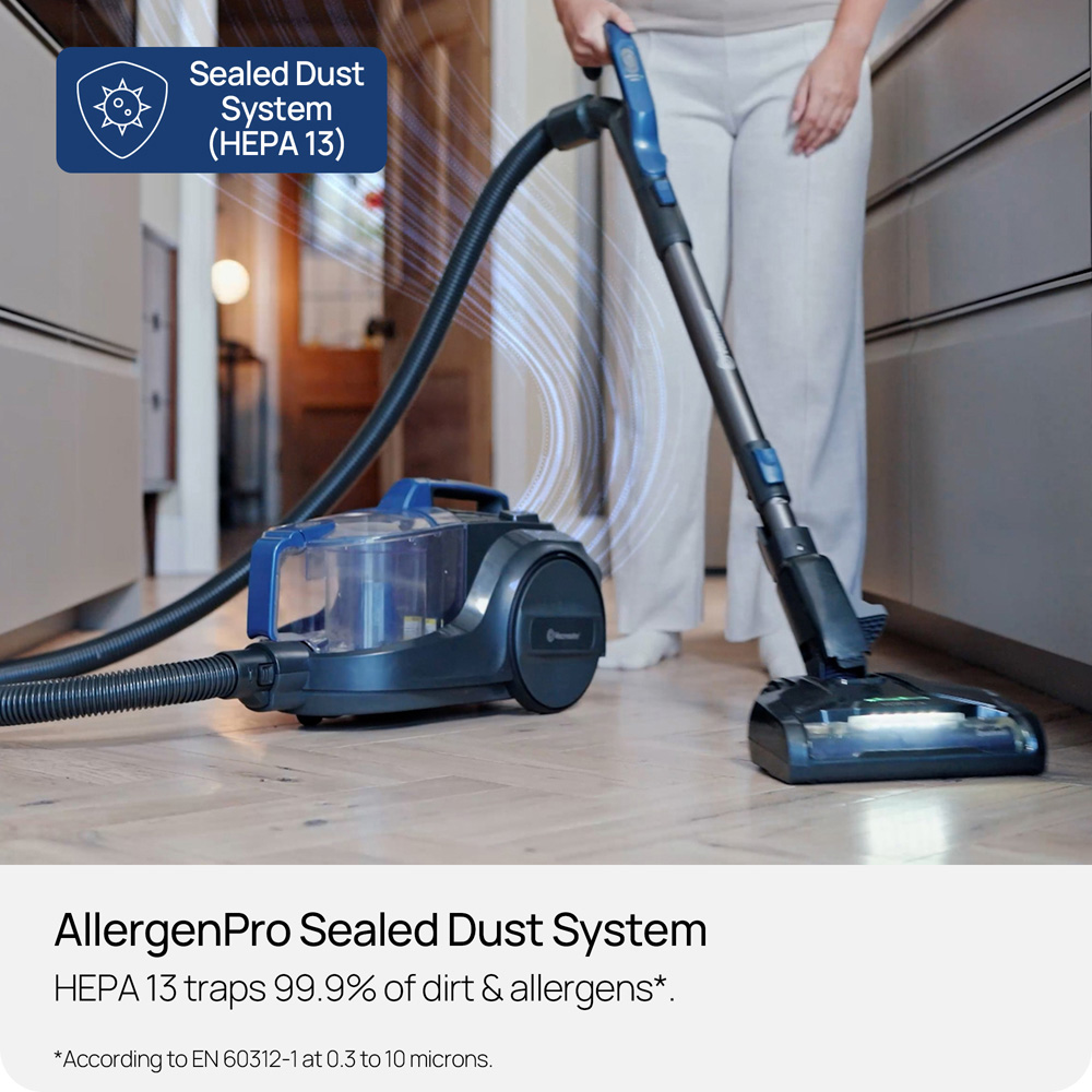 Vacmaster Vortica CC0201EHUK Bagless Cylinder Vacuum Cleaner with Powered Brush Bar 650W Image 3