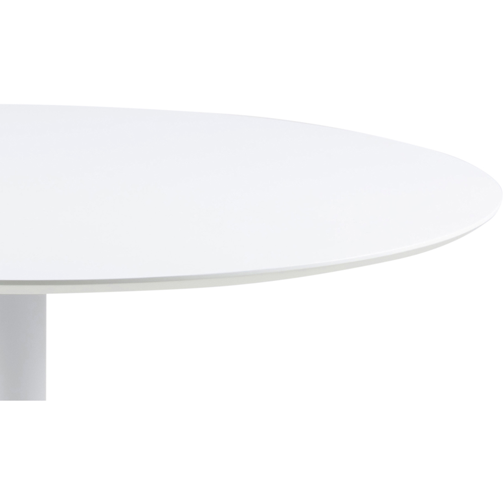 Furniture To Go Ibiza 4 Seater Round Dining Table with White Top and White Base Image 4