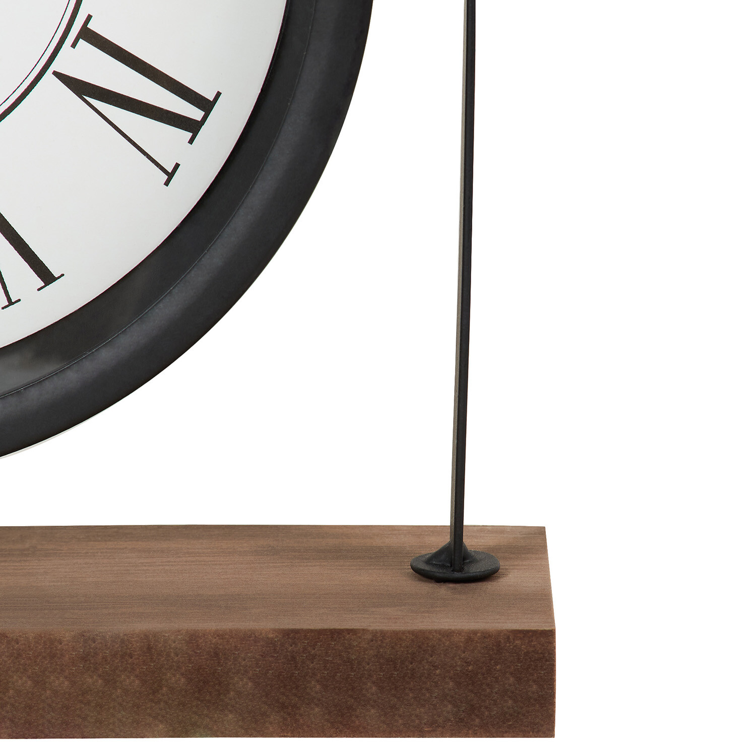 Wooden Mantle Clock - Black Image 5