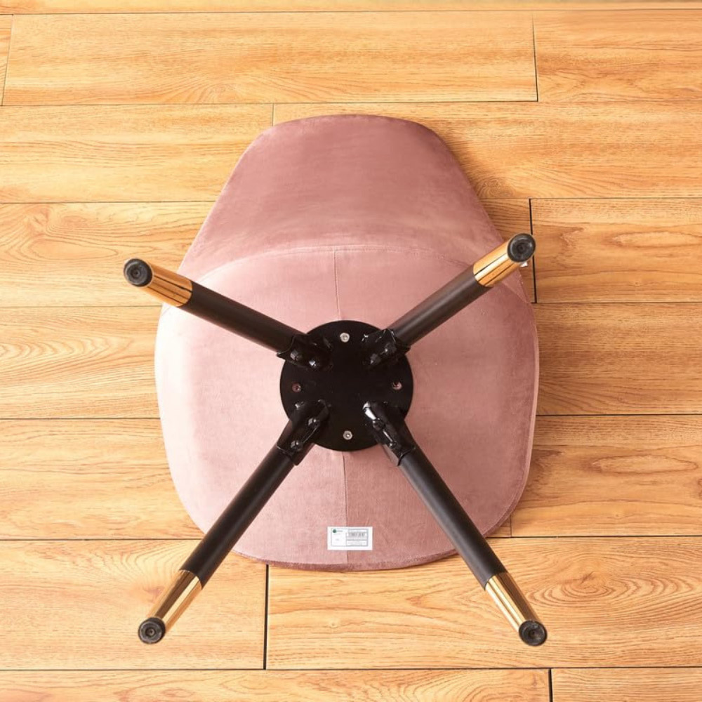 Life Interiors Sofia Pink Velvet Upholstered Dining Chair Image 5