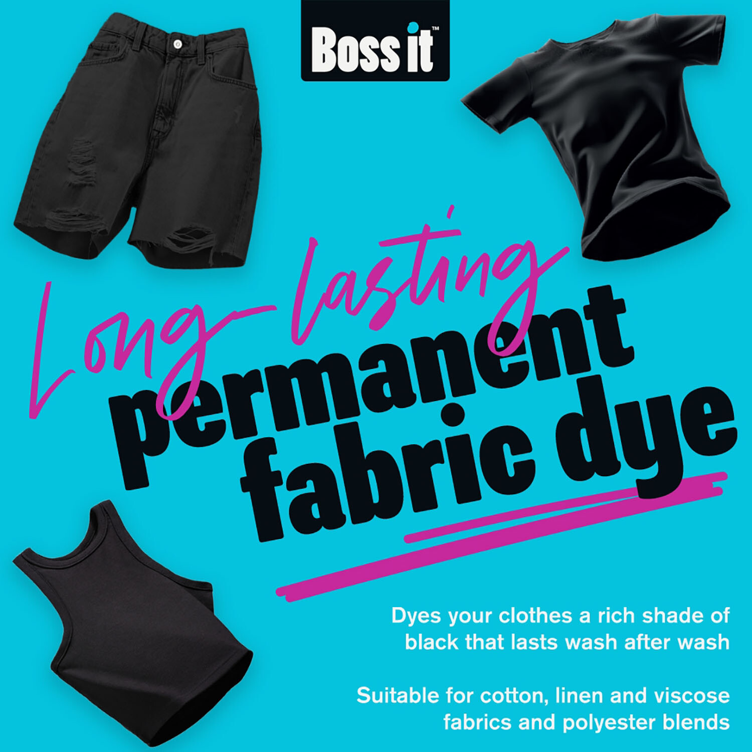 Boss it Wash and Dye Black 365g - Black Image 2