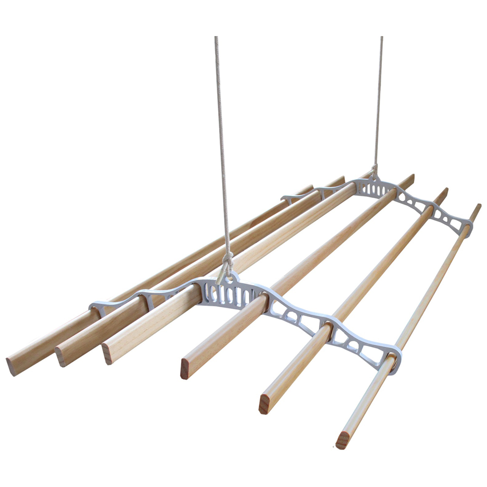 MonsterShop White Clothing Airer Ceiling Pulley 1.8m Image 5
