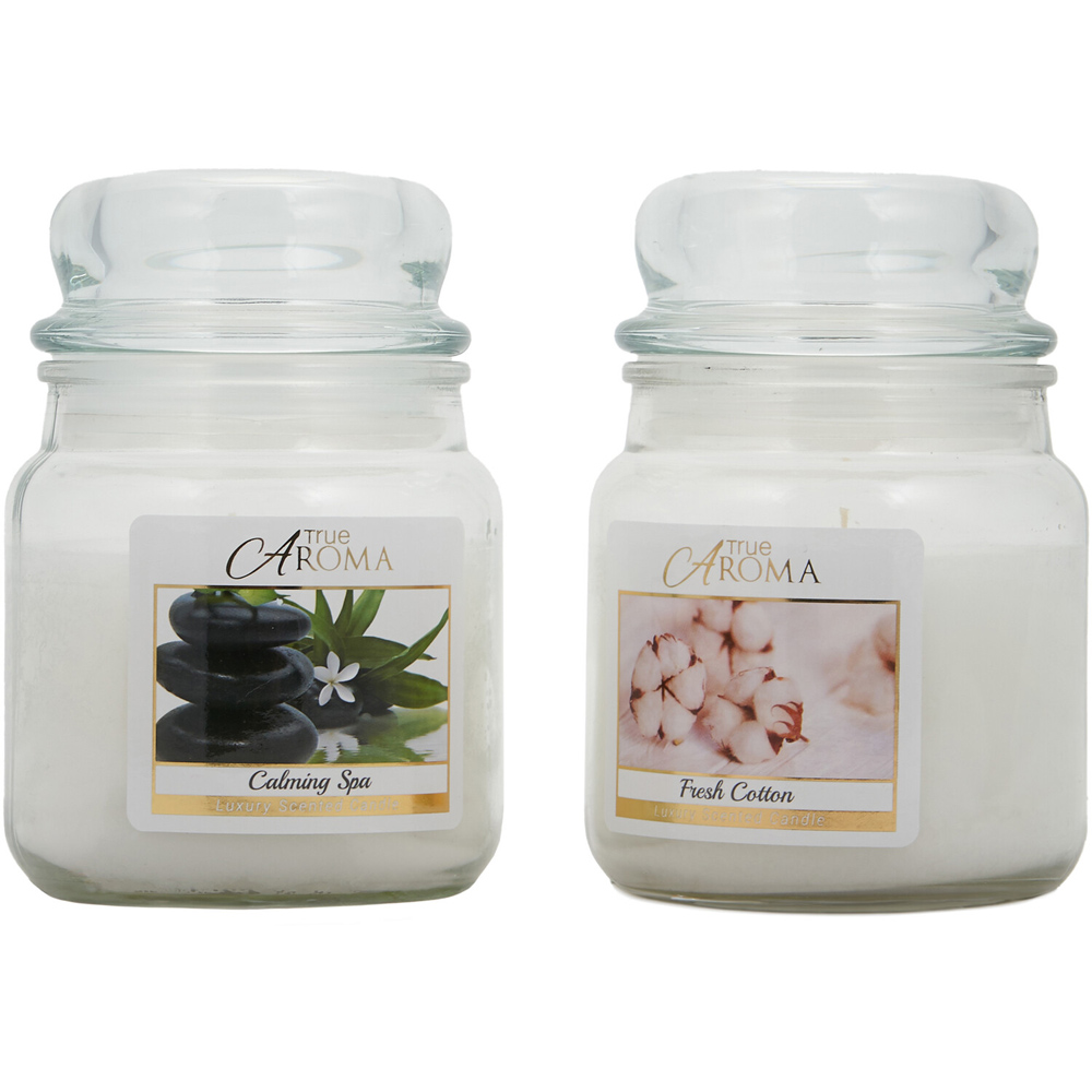 Calming Spa & Fresh Cotton Candle Pack - White Image 2