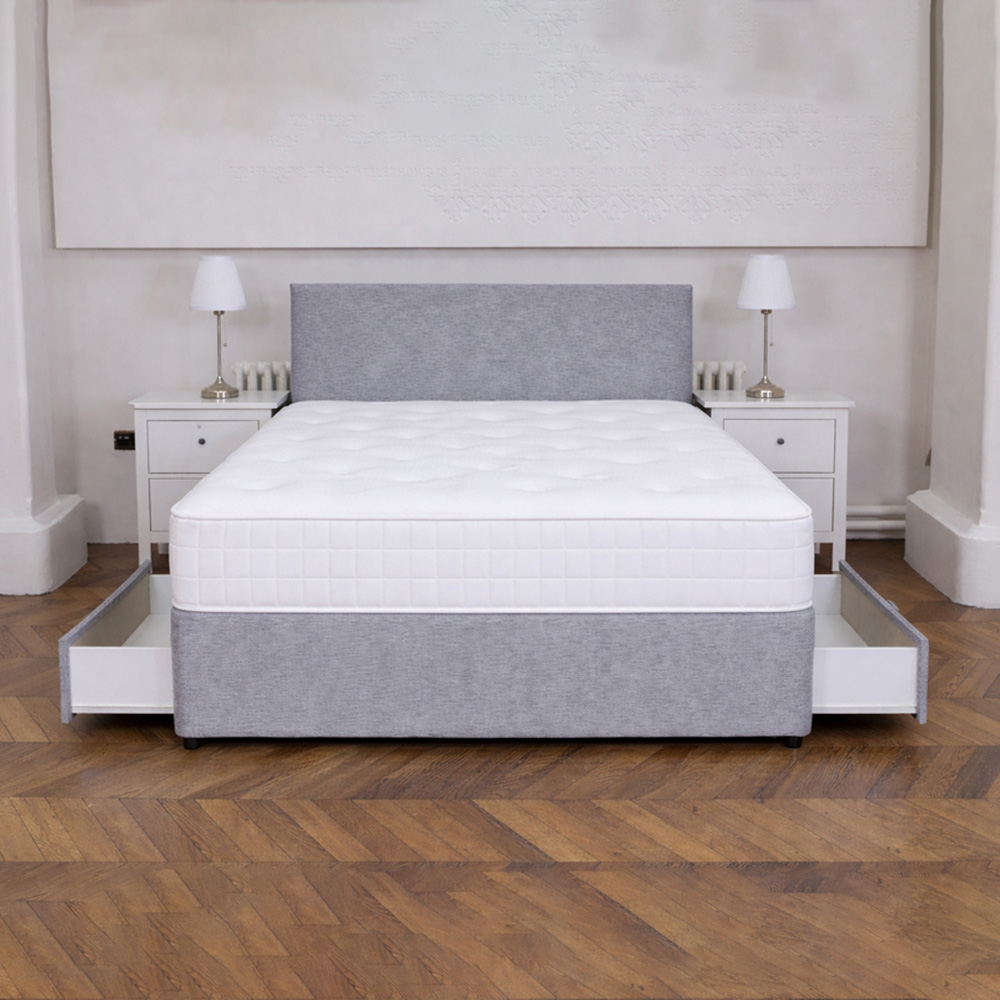 Langham Double Grey Essential Divan Base Image 3