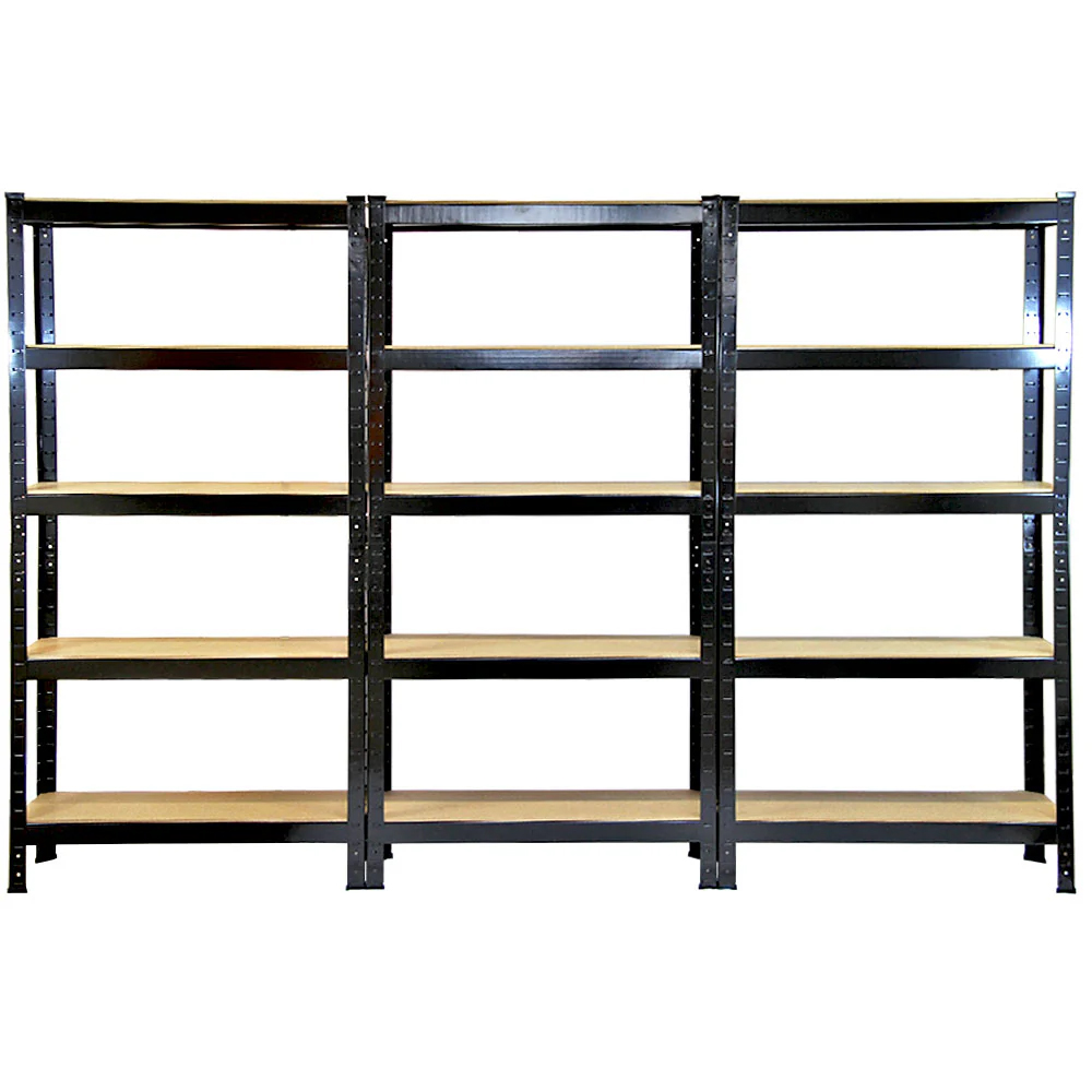 Monster Racking T-Rax Heavy Duty Black Shelving Unit 75cm 6 Pack Image 5