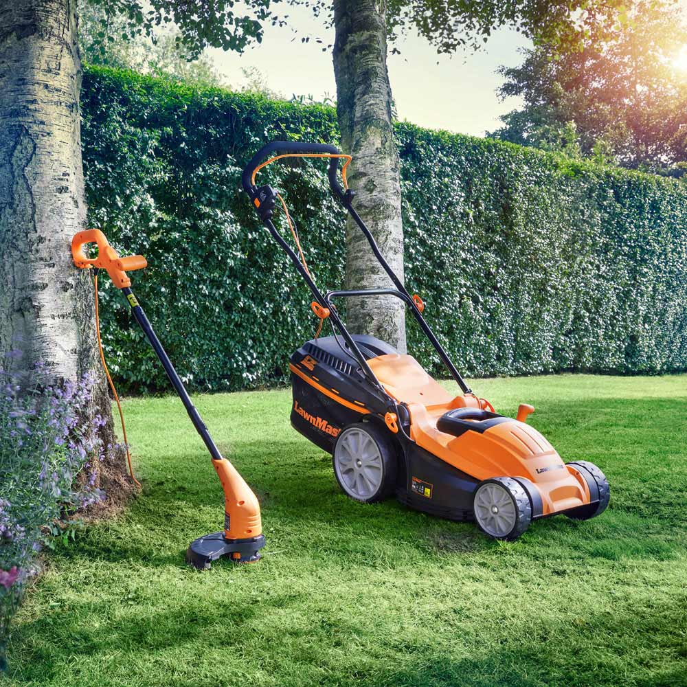 LawnMaster MEB1840M COMBO 1800W Hand Propelled 40cm Rotary Electric Lawn Mower with Line Trimmer Image 2