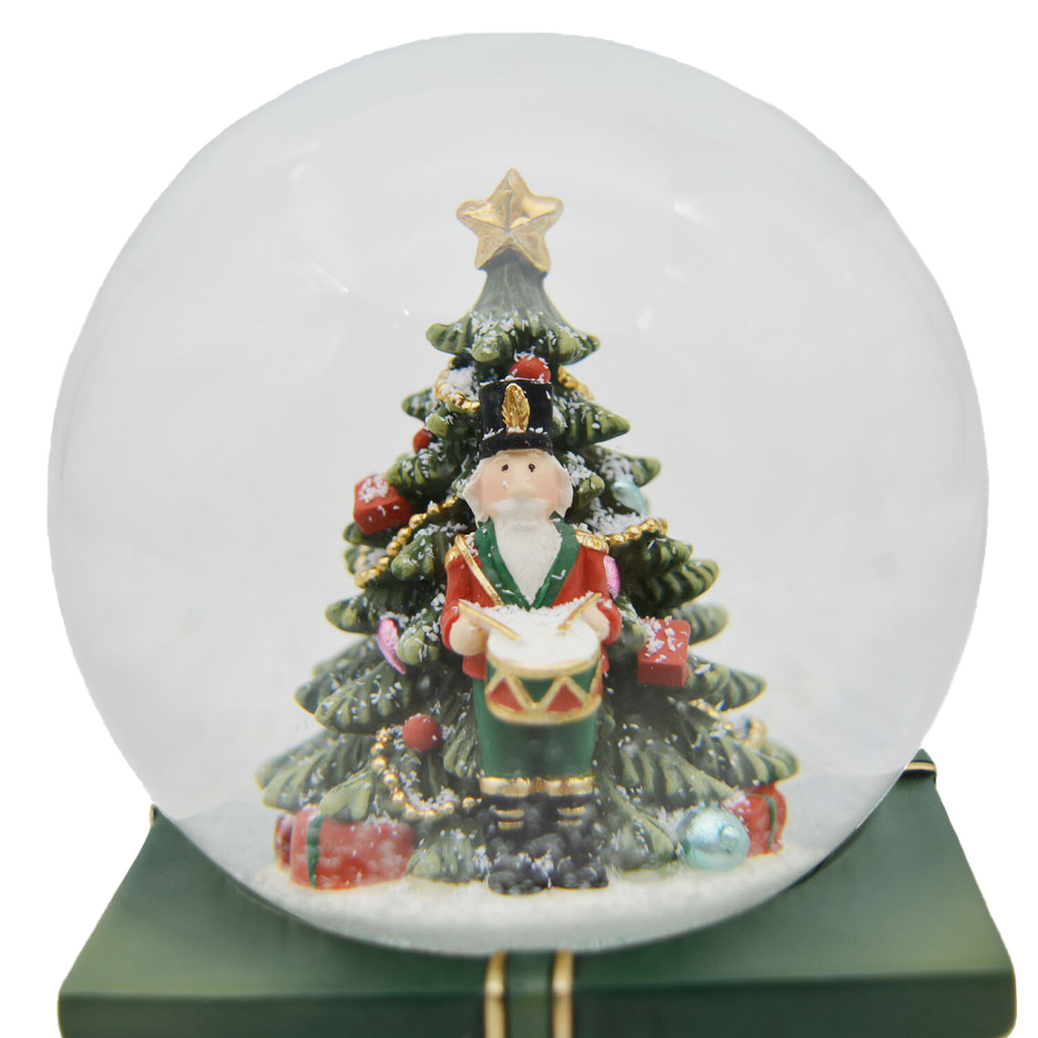 Nutcracker Snow Globe Emerald Green Image 4
