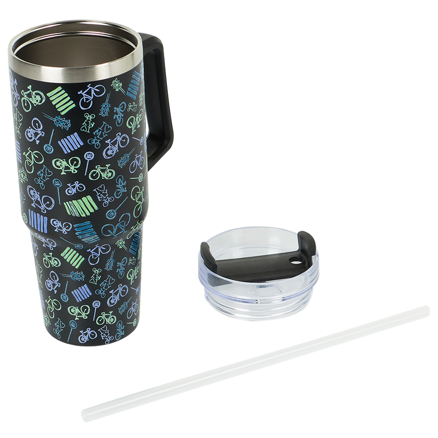 Bike Design Tumbler 850ml - Black Image 3