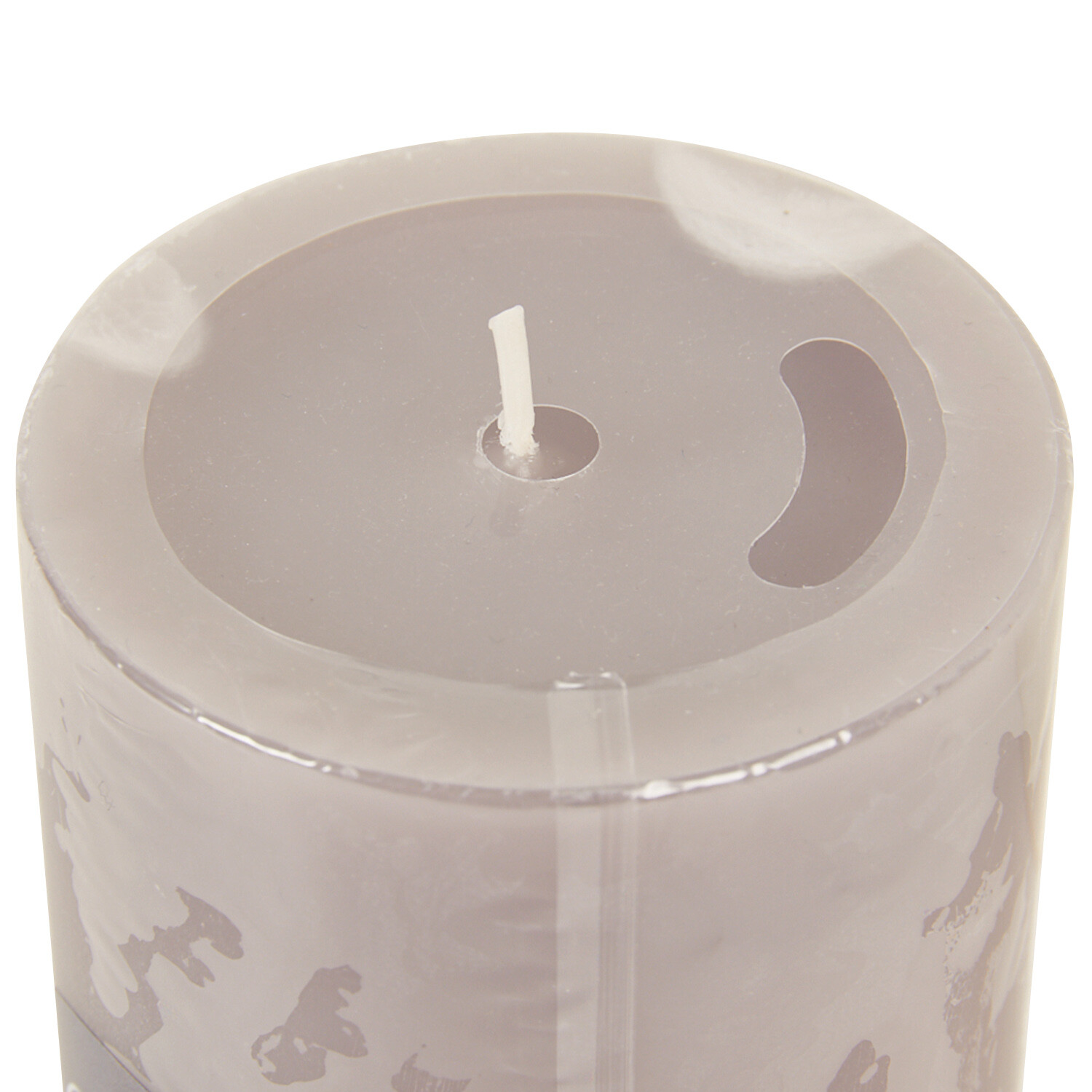 Bergamot and Oud Scented Pillar Candle - Grey Image 3