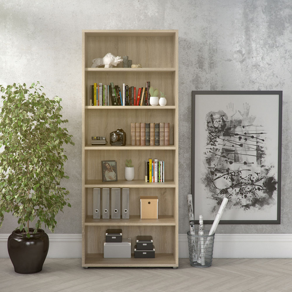 Furniture To Go Prima Oak 6 Shelf Bookcase Image 4