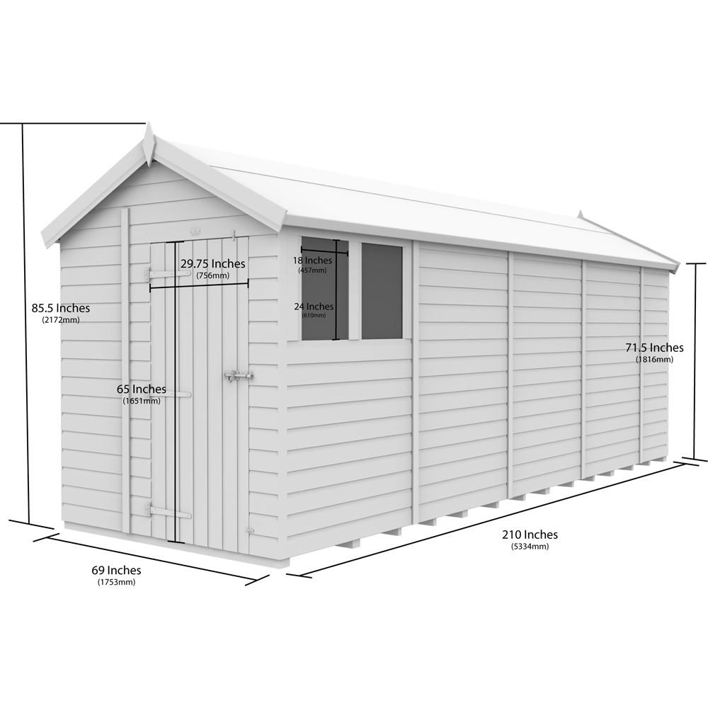 DIY Sheds 6 x 18ft Tongue and Groove Timber Apex Security Garden Shed Image 9
