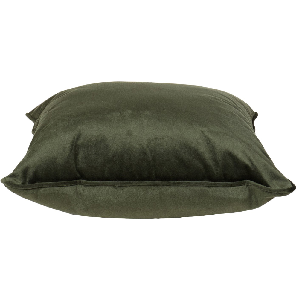Divante Vermont Velvet Cushion - Olive Image 2
