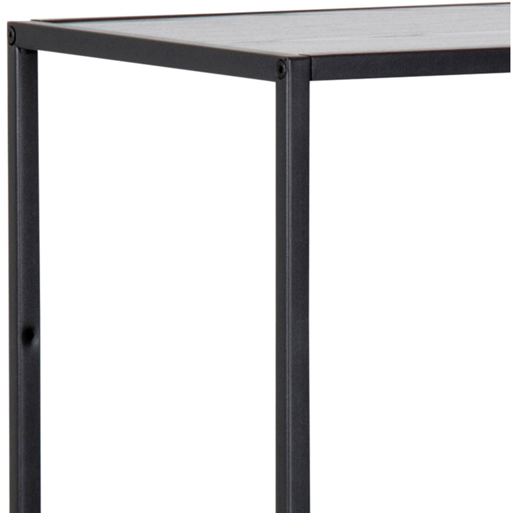Furniture To Go Seaford Black 3 Shelf Metal Asymmetrical Bookcase Image 6