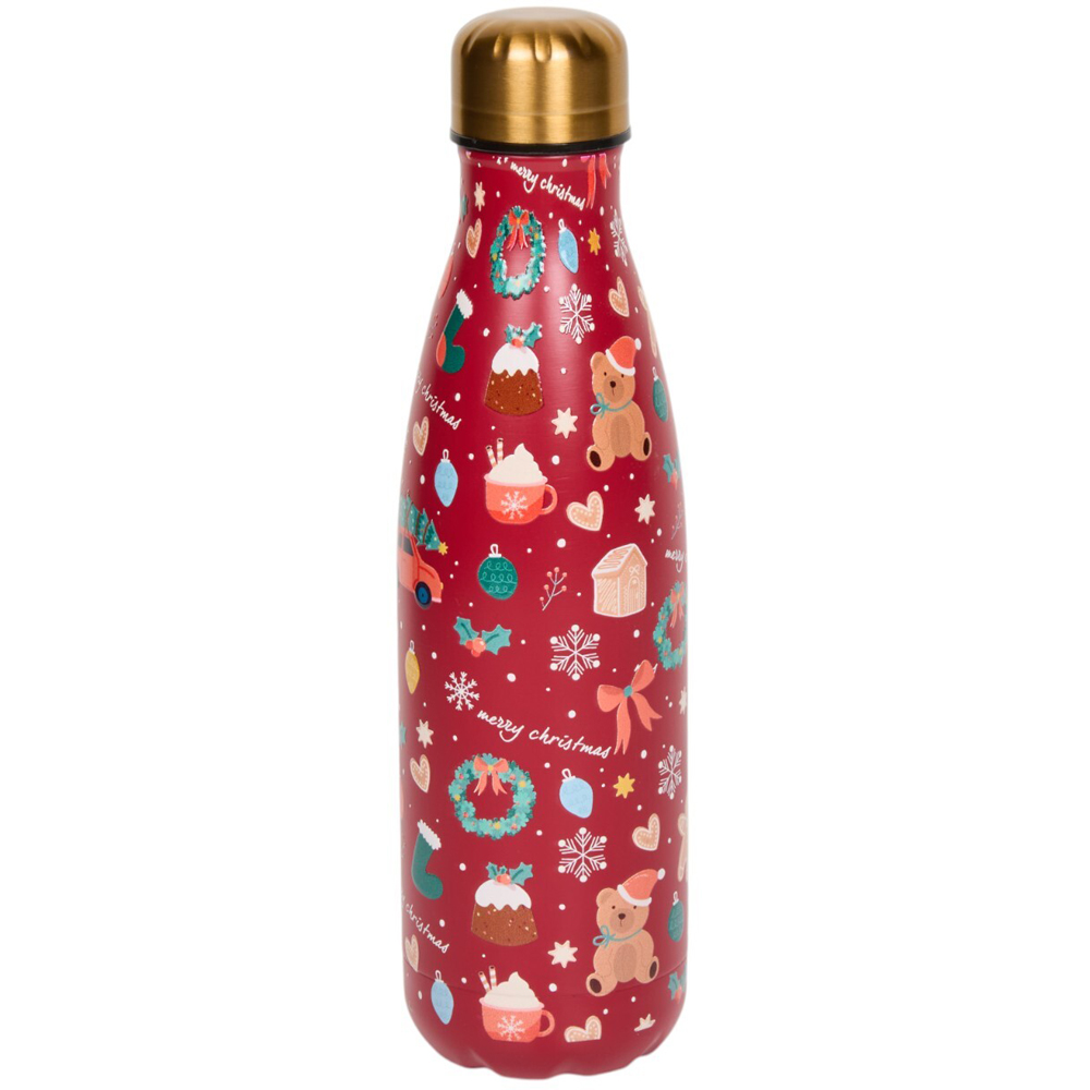 Stainless Steel Double Wall Vacuum Christmas Bottle Image 3