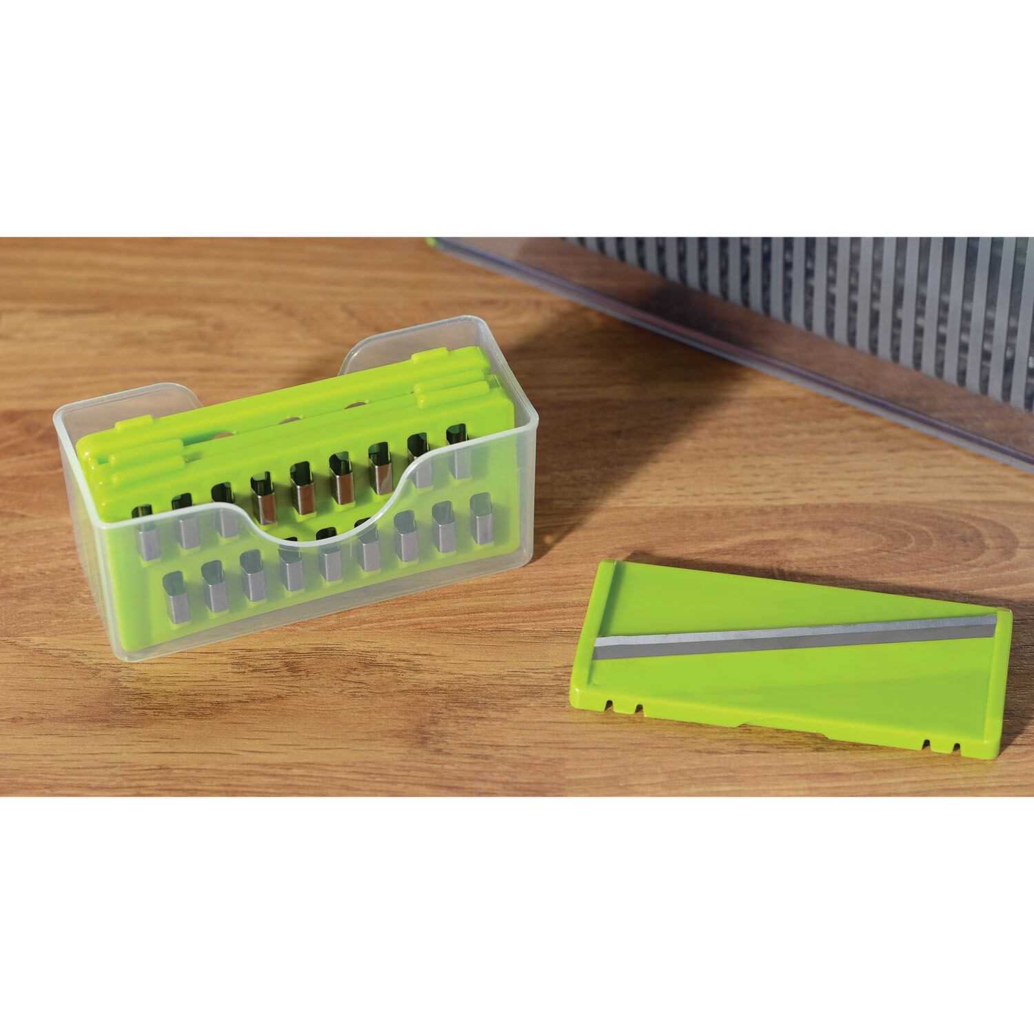 MY Vegetable Cutting Chopper - Grey and Green Image 7