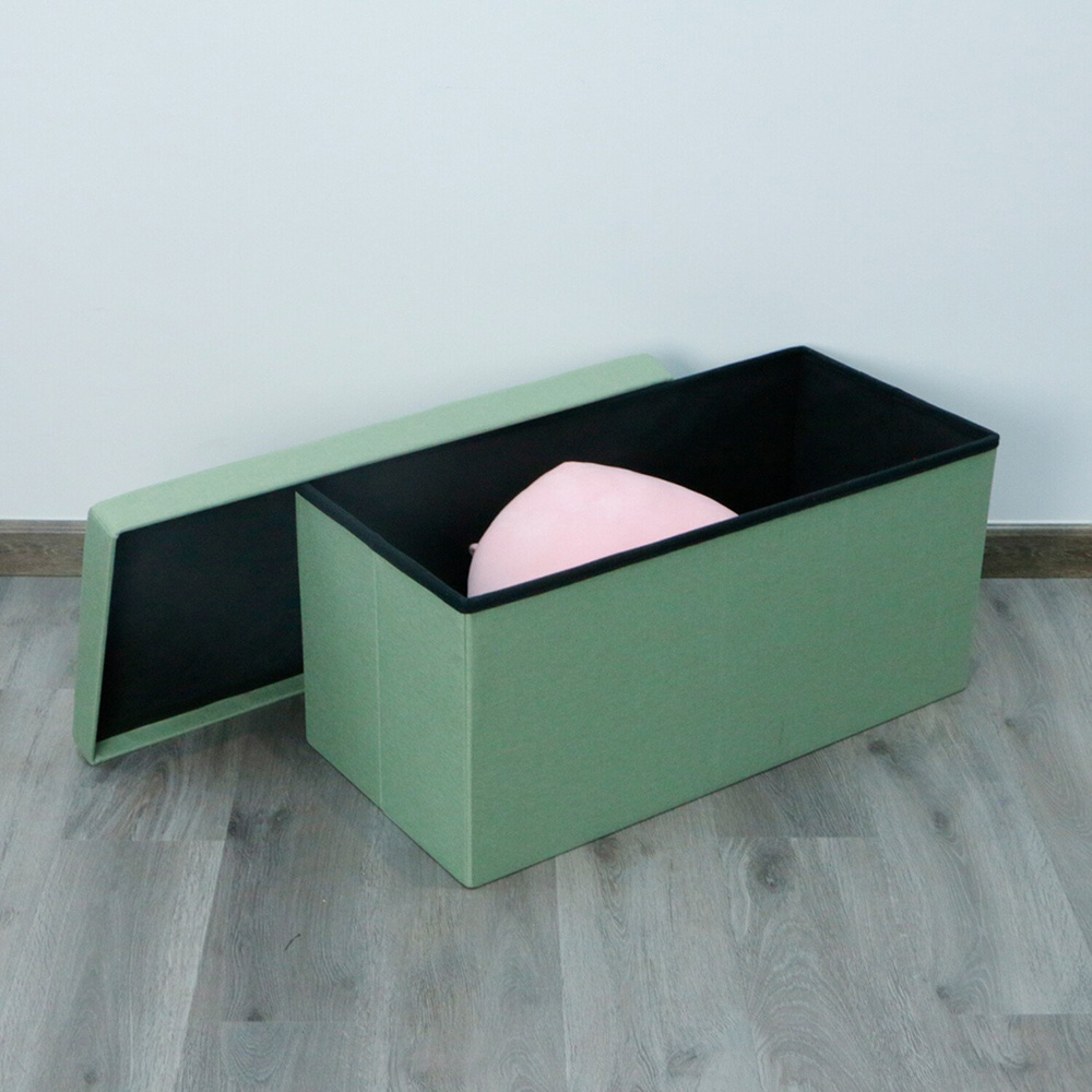 Green Seville Linen Storage Trunk Image 4