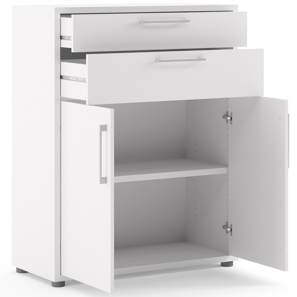 Florence 2 Door 2 Drawer White Bookcase Image 4
