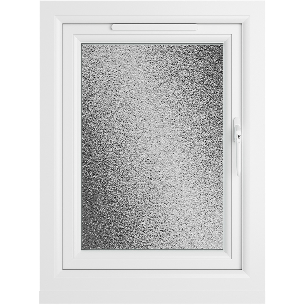 Crystal Black and White RH Side Hung Obscure Triple Glazed Window 610 x 965mm Image 3