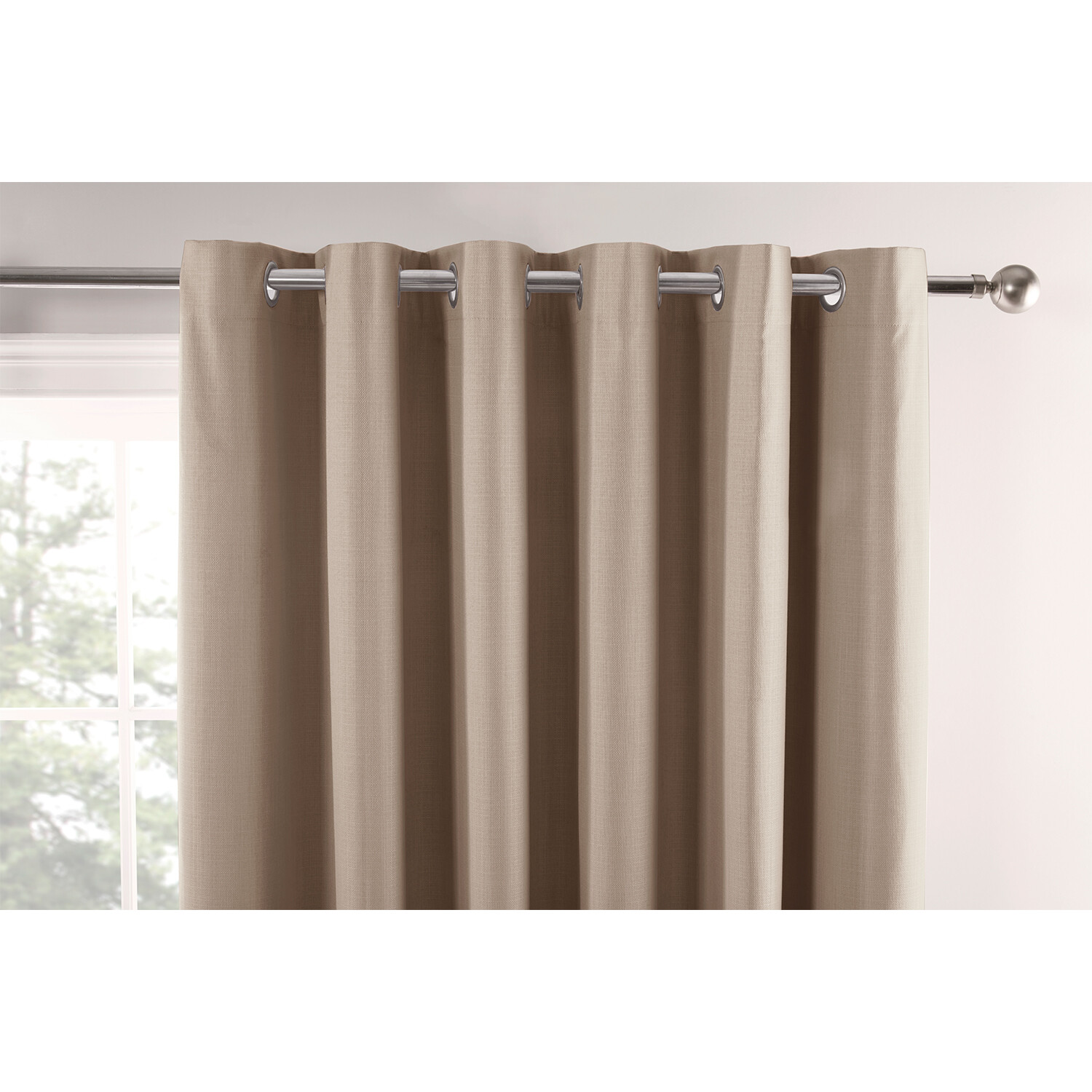 Divante Hoxton Natural Blackout Eyelet Curtain 183 x 168cm Image 3