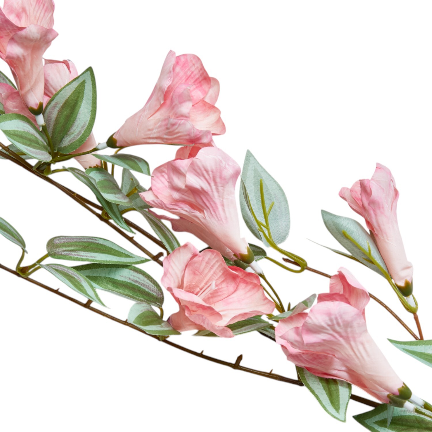 Morning Glory Garland - Green and Purple Image 2