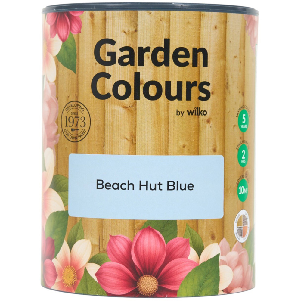 Wilko Garden Colours Beach Hut Blue Wood Paint 1L Image 10