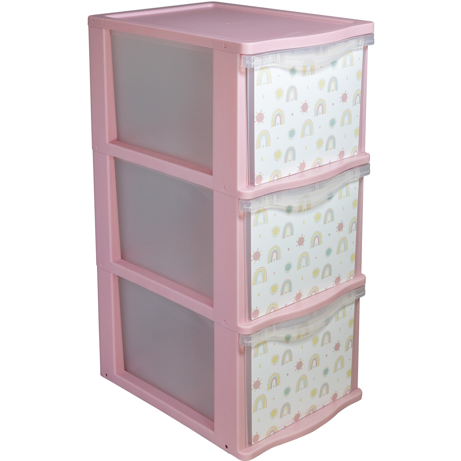 Tontarelli 3 Drawer Multicolour Rainbow Storage Tower Image 2