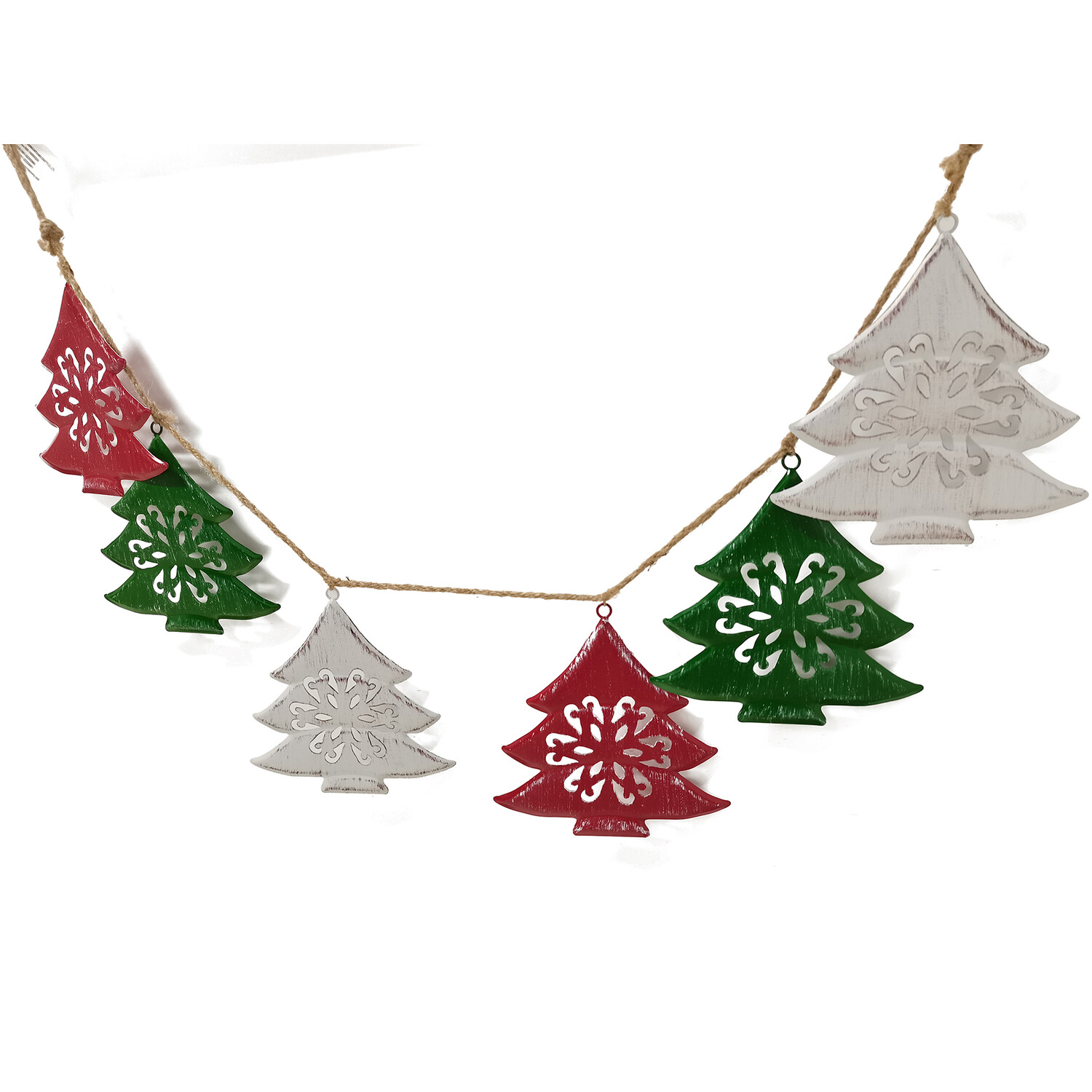 Christmas Tree Metal Garland Multicolour Image 3