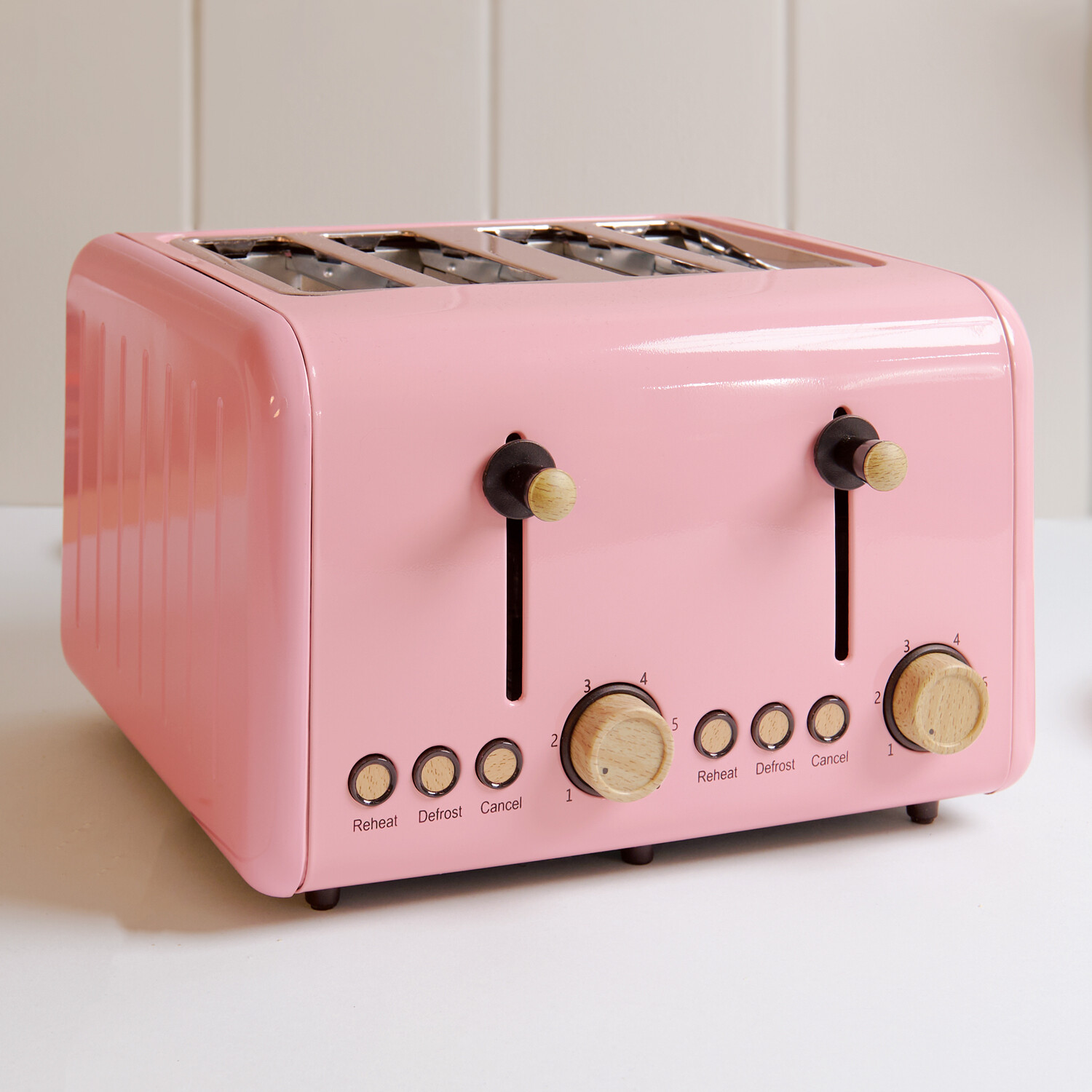 Sweet Dream 4 Slice Stainless Steel Toaster - Pink | Wilko