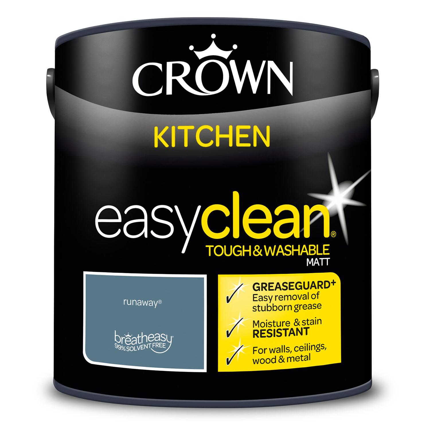 Crown Easyclean Kitchen Paint 2.5L - Runaway Image 5