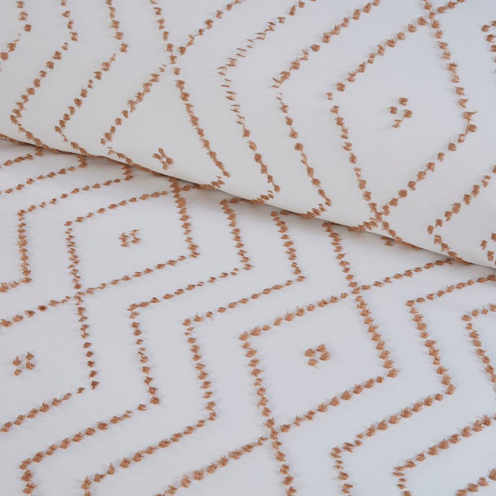 Kasiya Geo Duvet Set - Natural and White / King Image 3