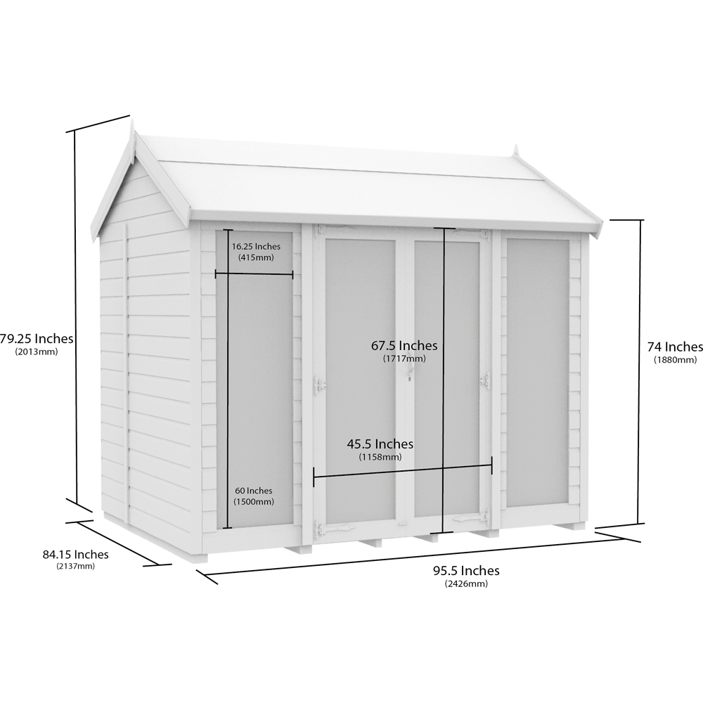 DIY Sheds 8 x 7ft Tongue and Groove Timber Apex Summerhouse Image 7