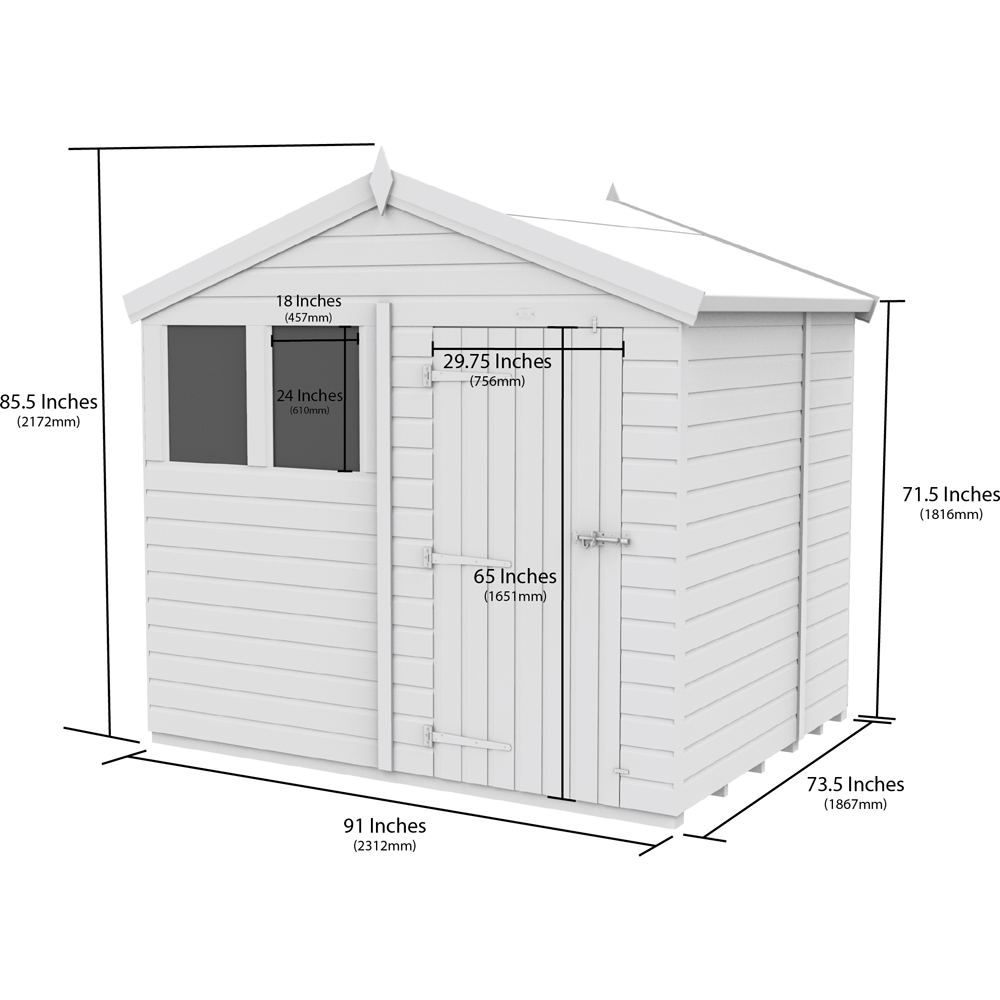DIY Sheds 8 x 6ft Tongue and Groove Timber Apex Security Shed Image 9