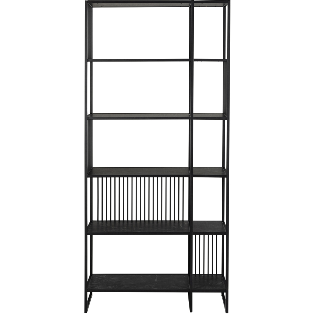 Florence Strington 5 Shelf Black Bookcase Image 3