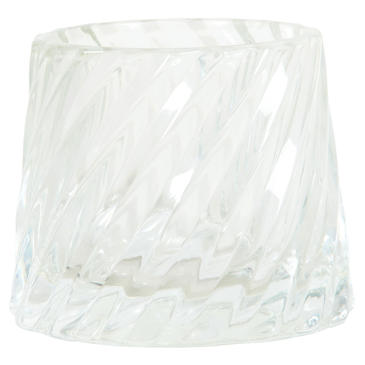 Glass Ribbed Tealight Holder 10.5cm Image 3